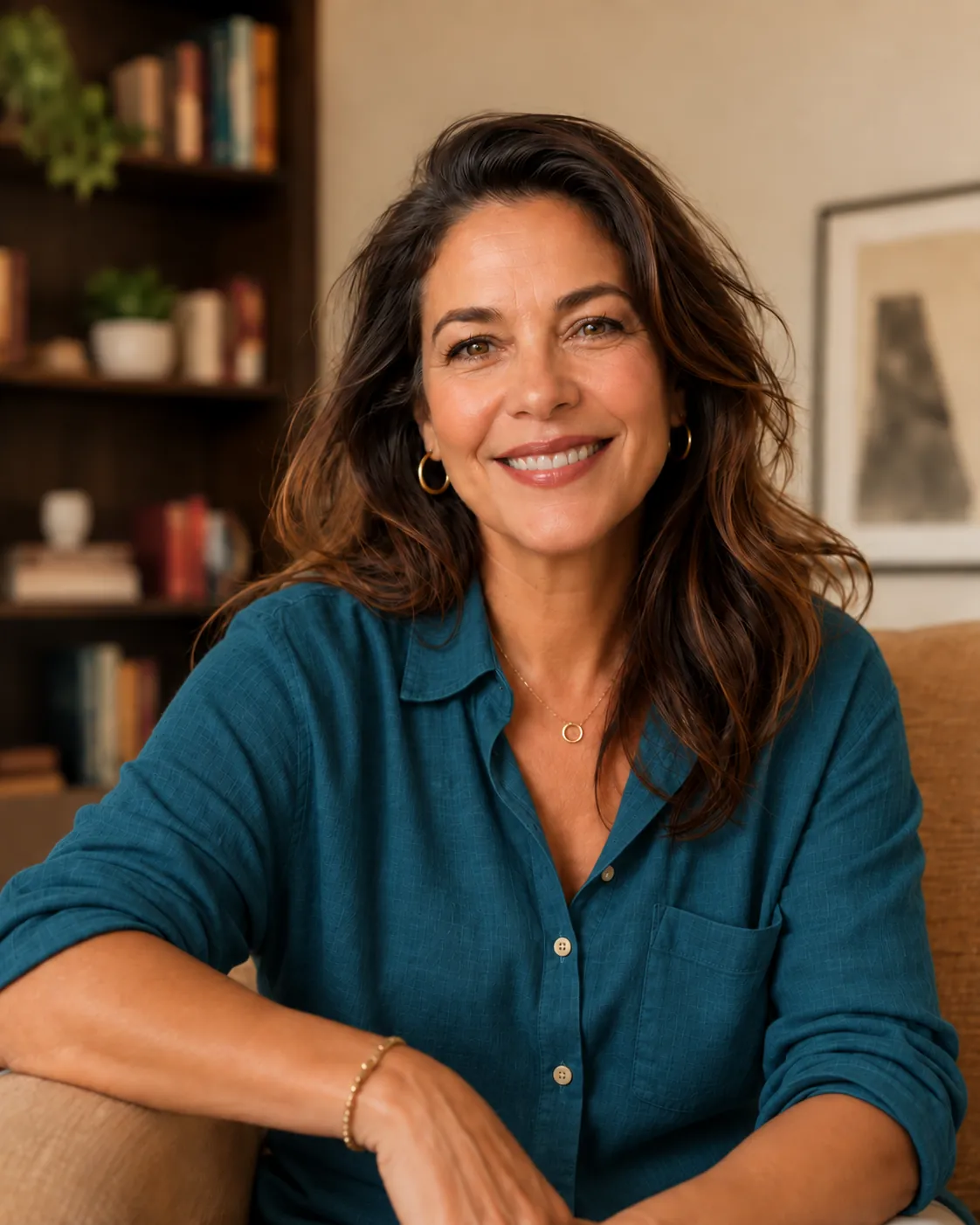 Mulher 40+ sorrindo